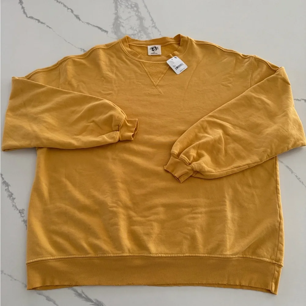 We The Free by Free People Women’s Mustard Golden Yellow Sweatshirt - Picture 3 of 6